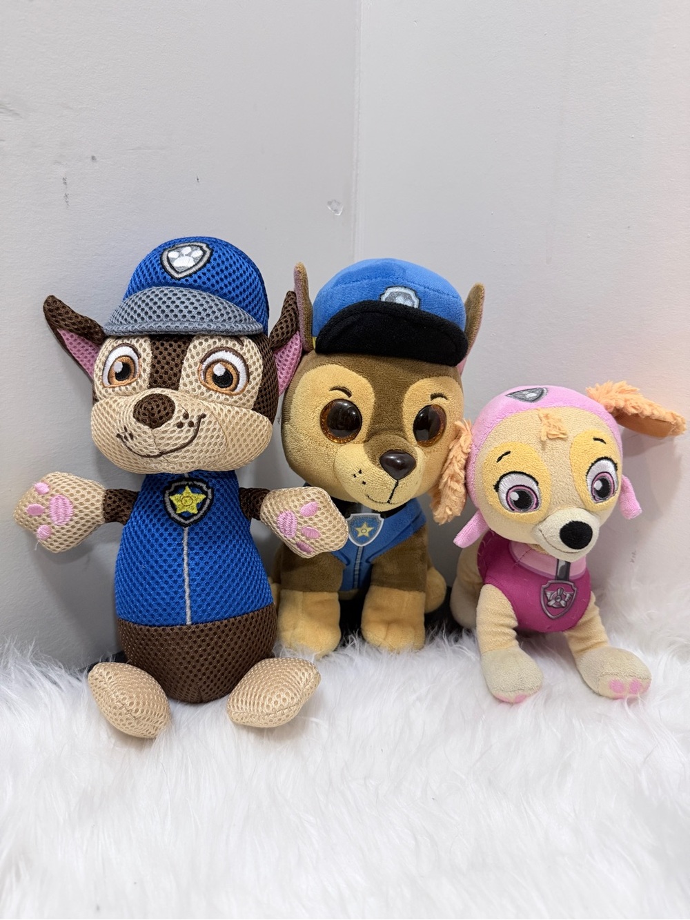 Paw Patrol Plush Trio - Blue, Pink & Brown Rescue Pups